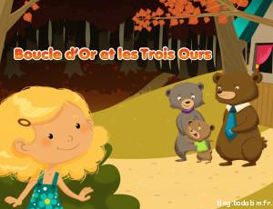Boucle d'Or et les Trois Ours est l'un des nombreux contes illustrés et narrés disponibles dans l'application pour enfants Badabim.