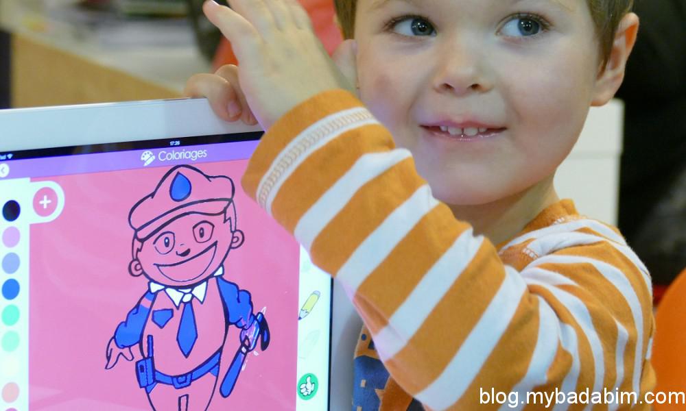 Badabim application Android iOS pour enfants contenant des contes, des coloriages, des vidéos et des jeux.