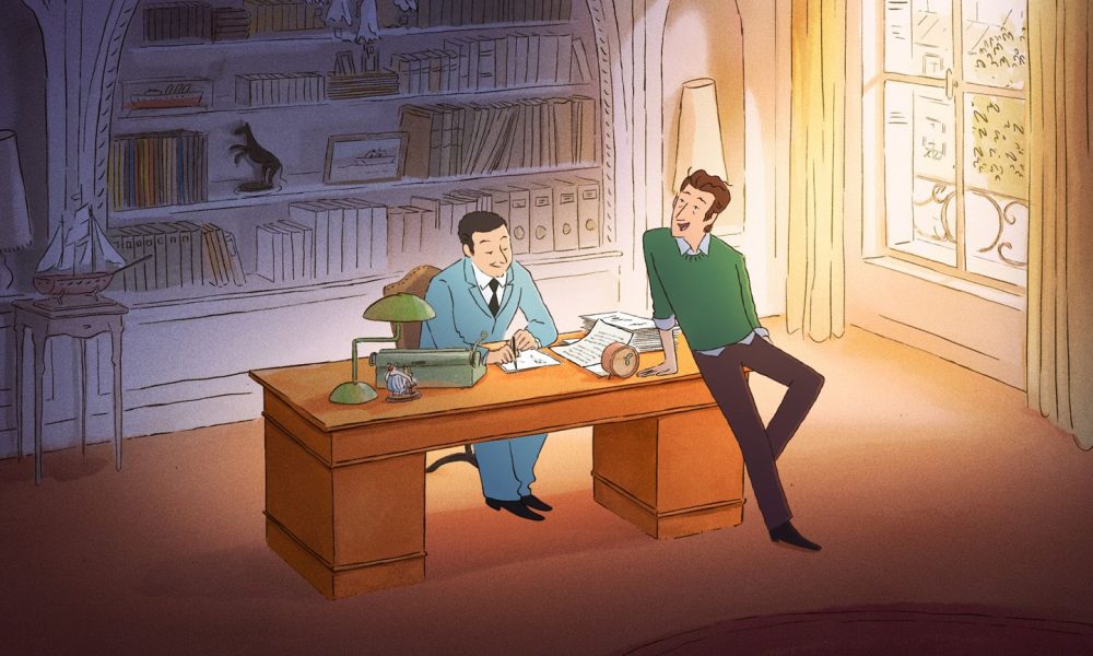 Illustration représentant deux hommes dans un bureau