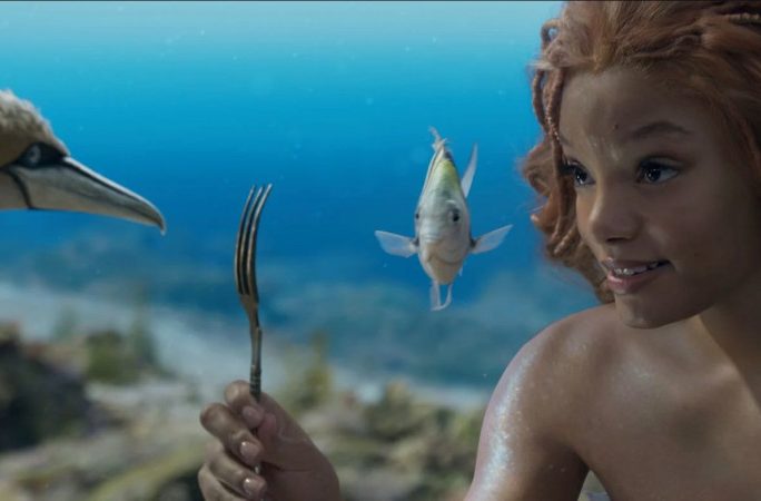La scène où Ariel La Petite Sirène demande au goéland Euréka l’utilité de la fourchette qu’elle a trouvée.