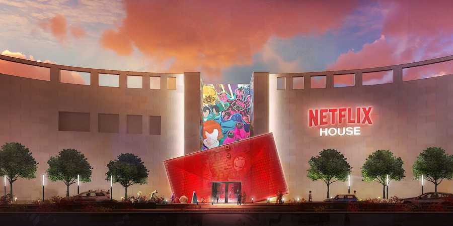 Le concept de l’entrée principale d’une des deux « Netflix House ».