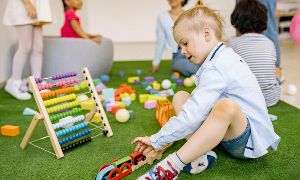 Un centre d’accueil pour jeunes enfants en France.