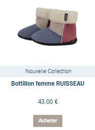 Chausson boots bleu blanc rouge avec bouton acheter 