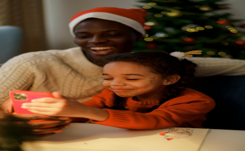 Un père prenant un selfie avec sa fille