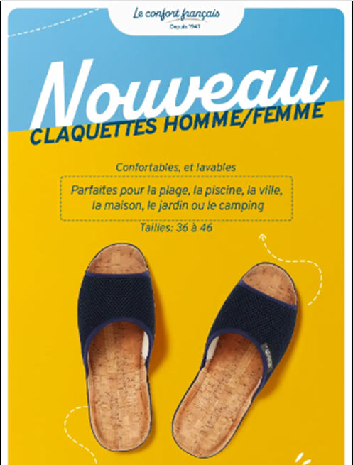 claquette noir sur fond bleu et jaune