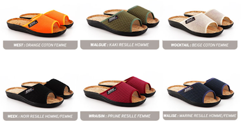collection claquettes de couleur
