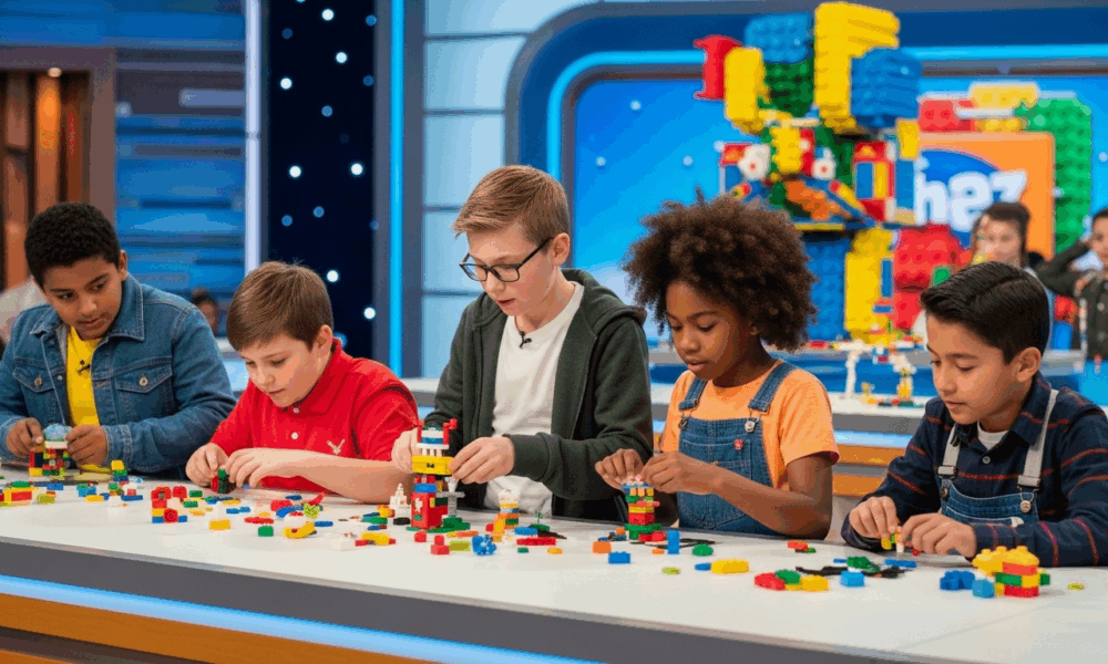 Des enfants concentrés lors d’une compétition LEGO