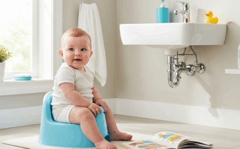 Un bébé qui utilise le pot