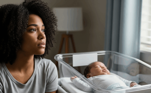 Une jeune maman qui manque de sommeil