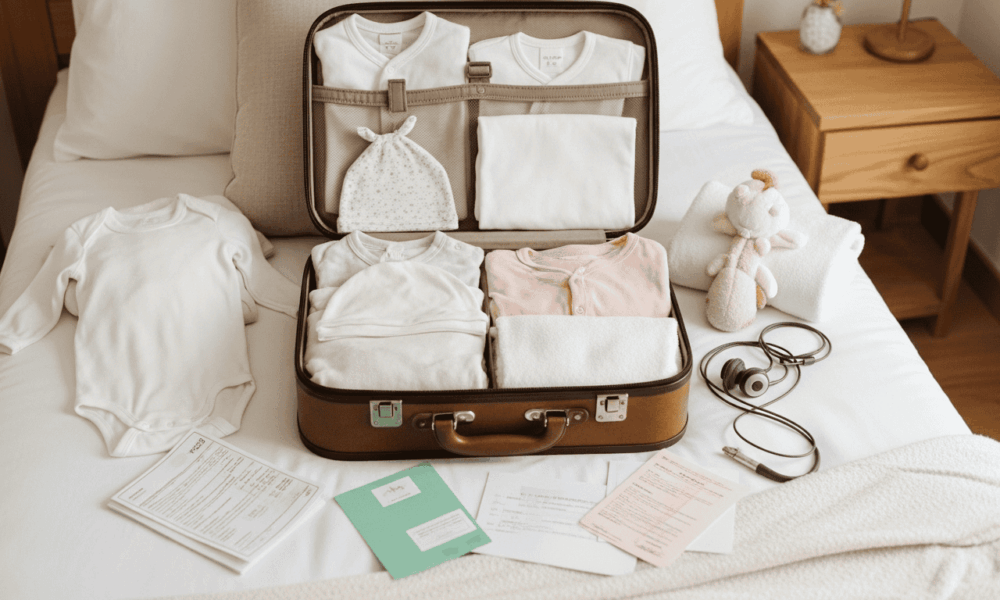 Une valise de maternité
