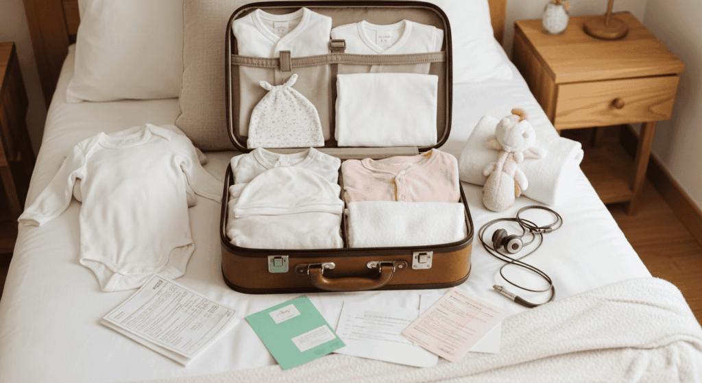 Une valise de maternité