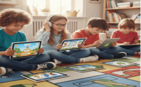 Des enfants explorant le monde numérique