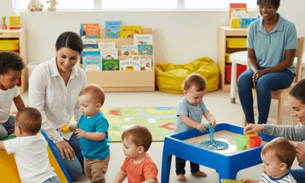 Des enfants dans un centre d’éveil