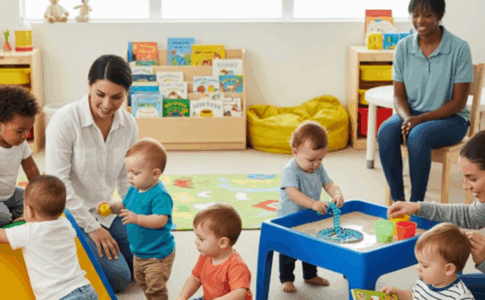 Des enfants dans un centre d’éveil