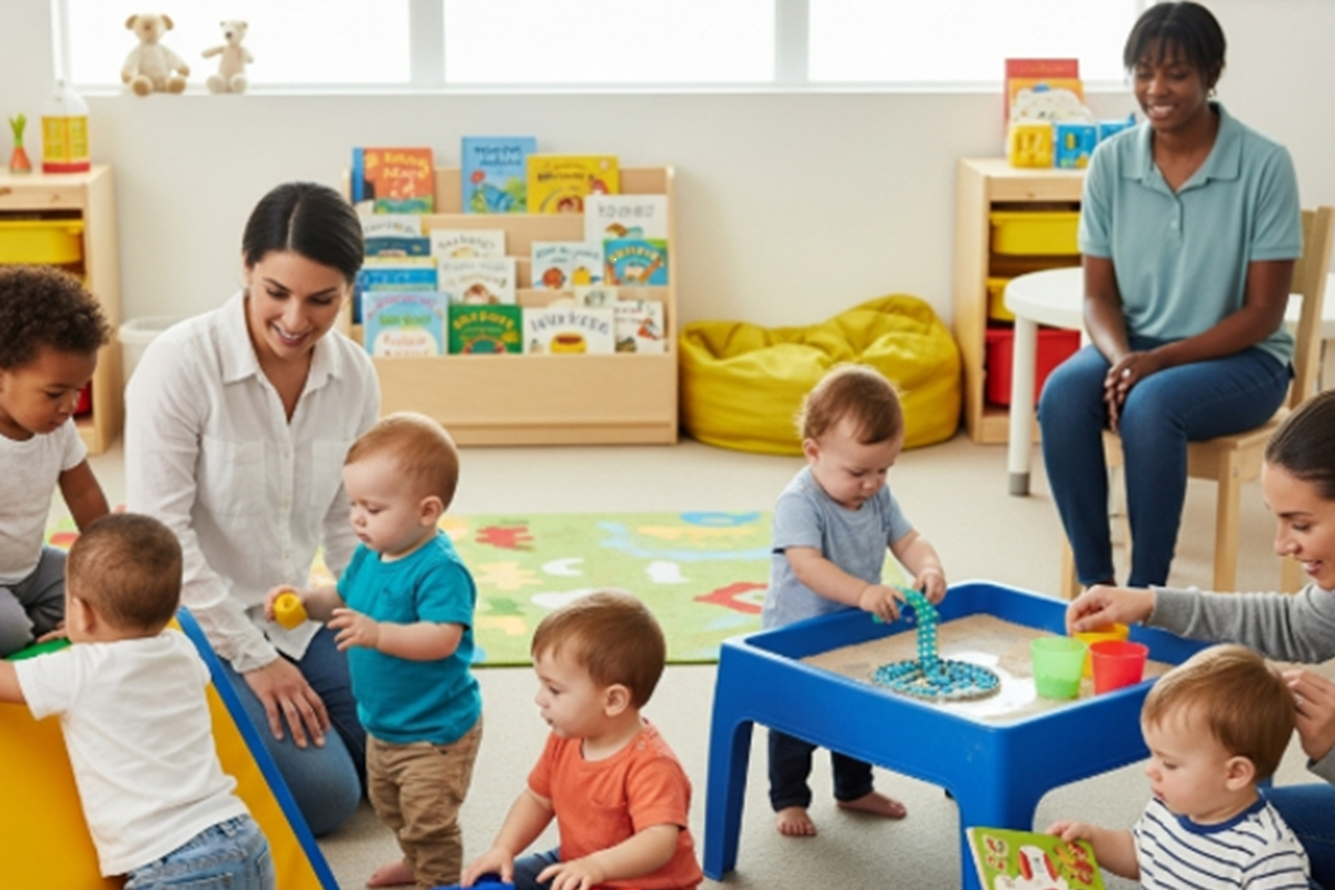 Des enfants dans un centre d’éveil