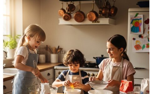 Des enfants en cuisine