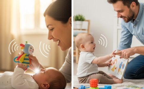Des parents communiquant avec leur bébé