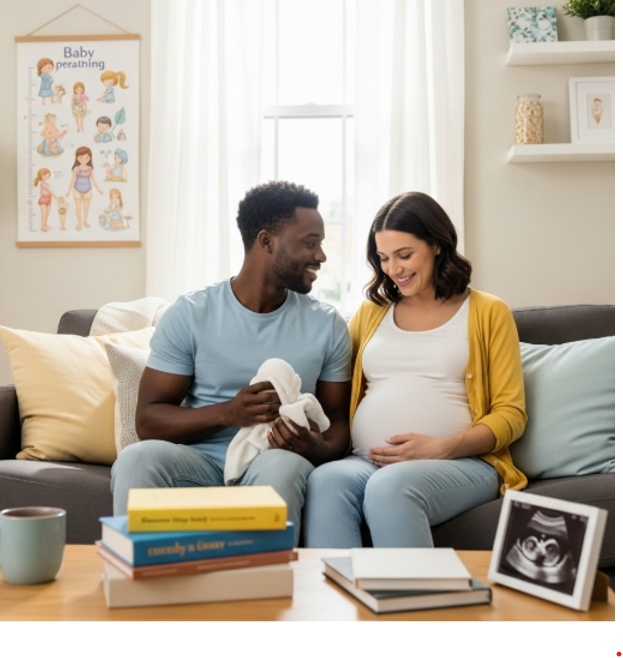 Des parents préparant l’arrivée de leur enfant