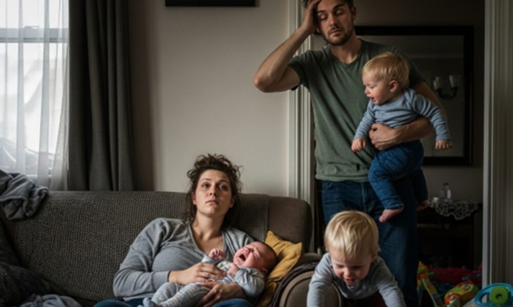 Des parents sous pression avec des enfants