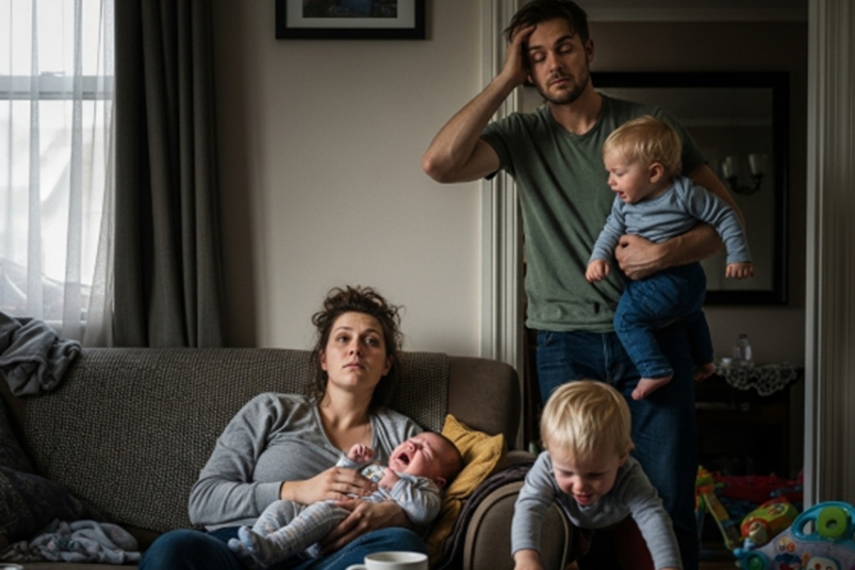 Des parents sous pression avec des enfants