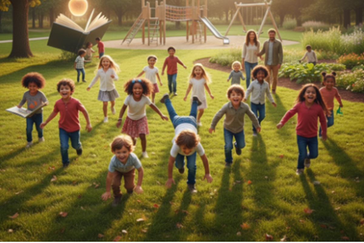 Éducation positive,des enfants s'amusant en faisant des activités