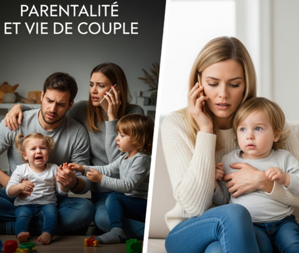 Un couple gérant sa vie de famille