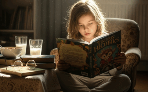 Un enfant faisant la lecture