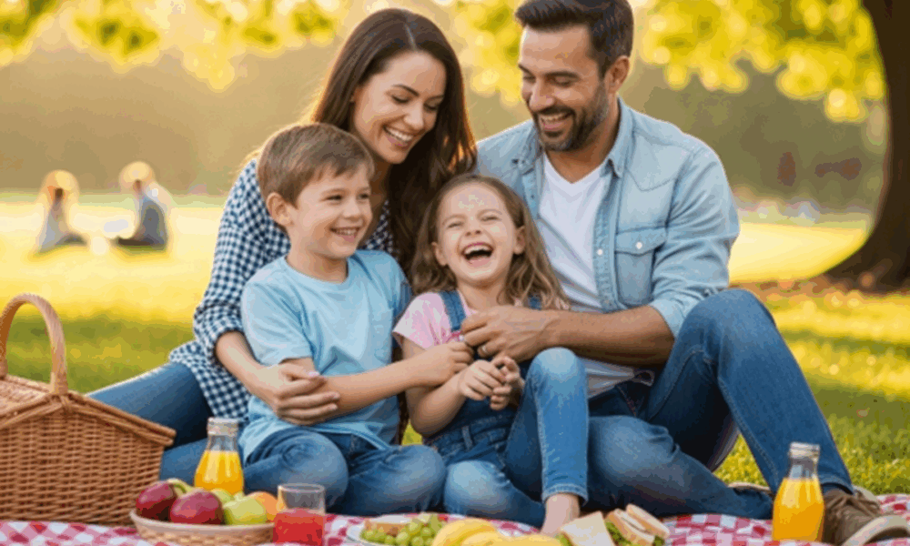 Une famille heureuse