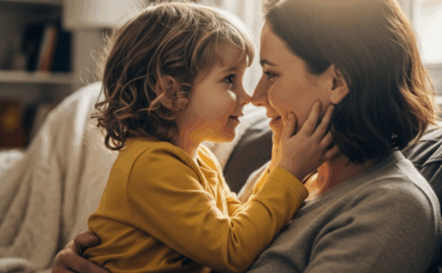 Une maman avec son enfant