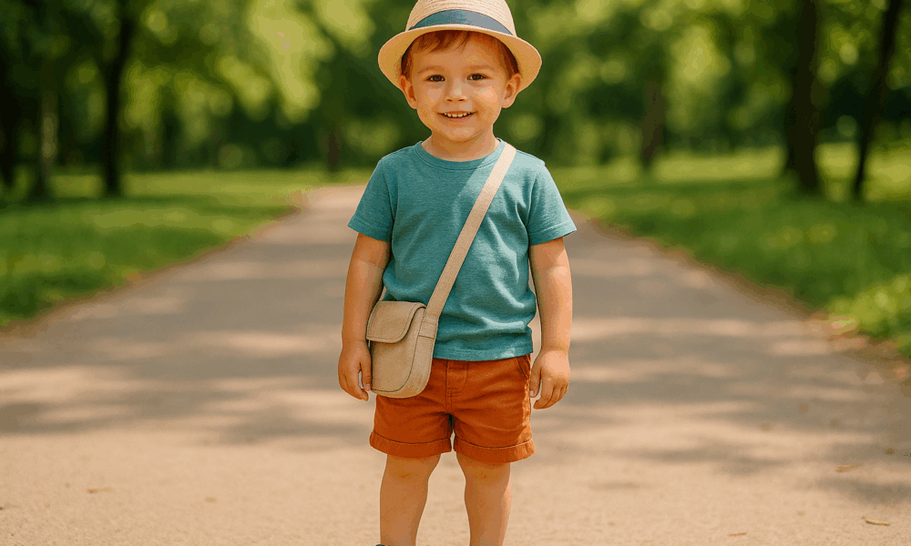 Enfant habillé pour la saison estivale