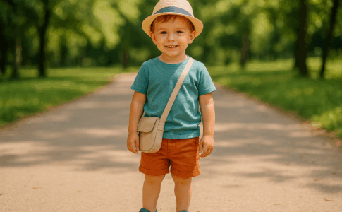 Enfant habillé pour la saison estivale