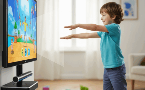 Enfant développant sa motricité