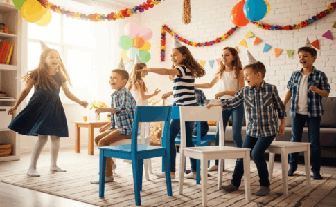Jeux d'anniversaire enfants activités ludiques animation divertissement familial