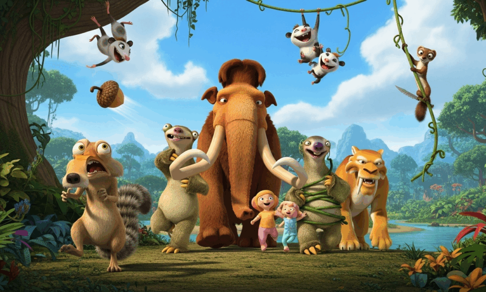 Scrat et la bande de L’Âge de Glace en aventure