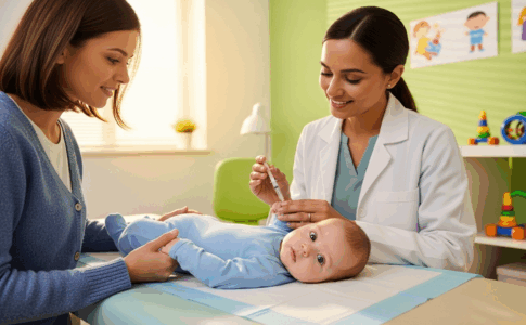 Vaccination bébé en consultation pédiatrique