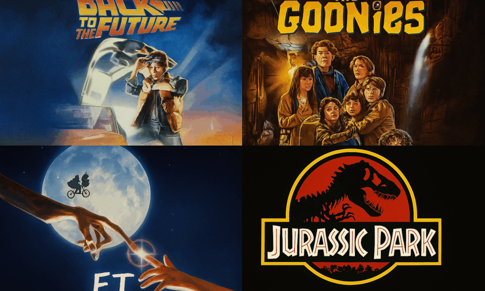 Compilation d’affiches de films mythiques des années 80 et 90