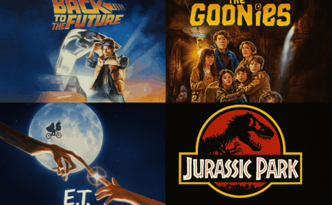 Compilation d’affiches de films mythiques des années 80 et 90