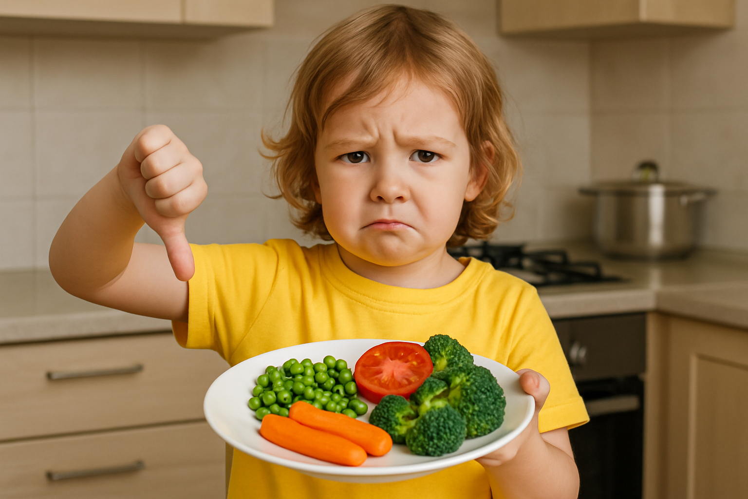 Enfant en cuisine contre la sélectivité alimentaire