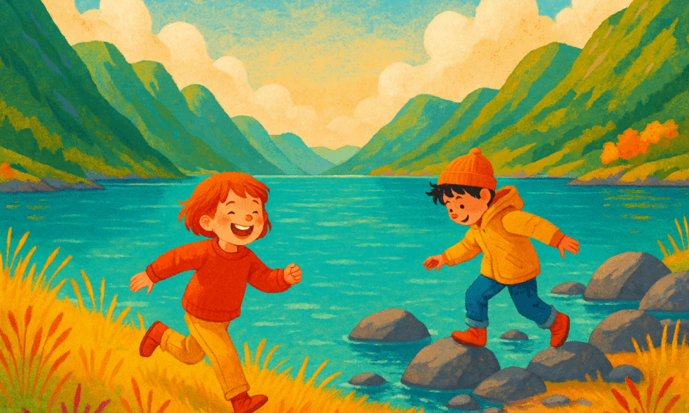 Illustration inspirée par l’univers de Oskar et moi. Et tous nos petits endroits