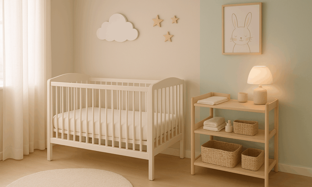 Lit sécurisé dans une chambre de bébé