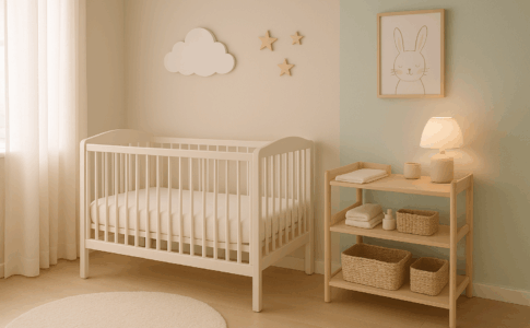 Lit sécurisé dans une chambre de bébé
