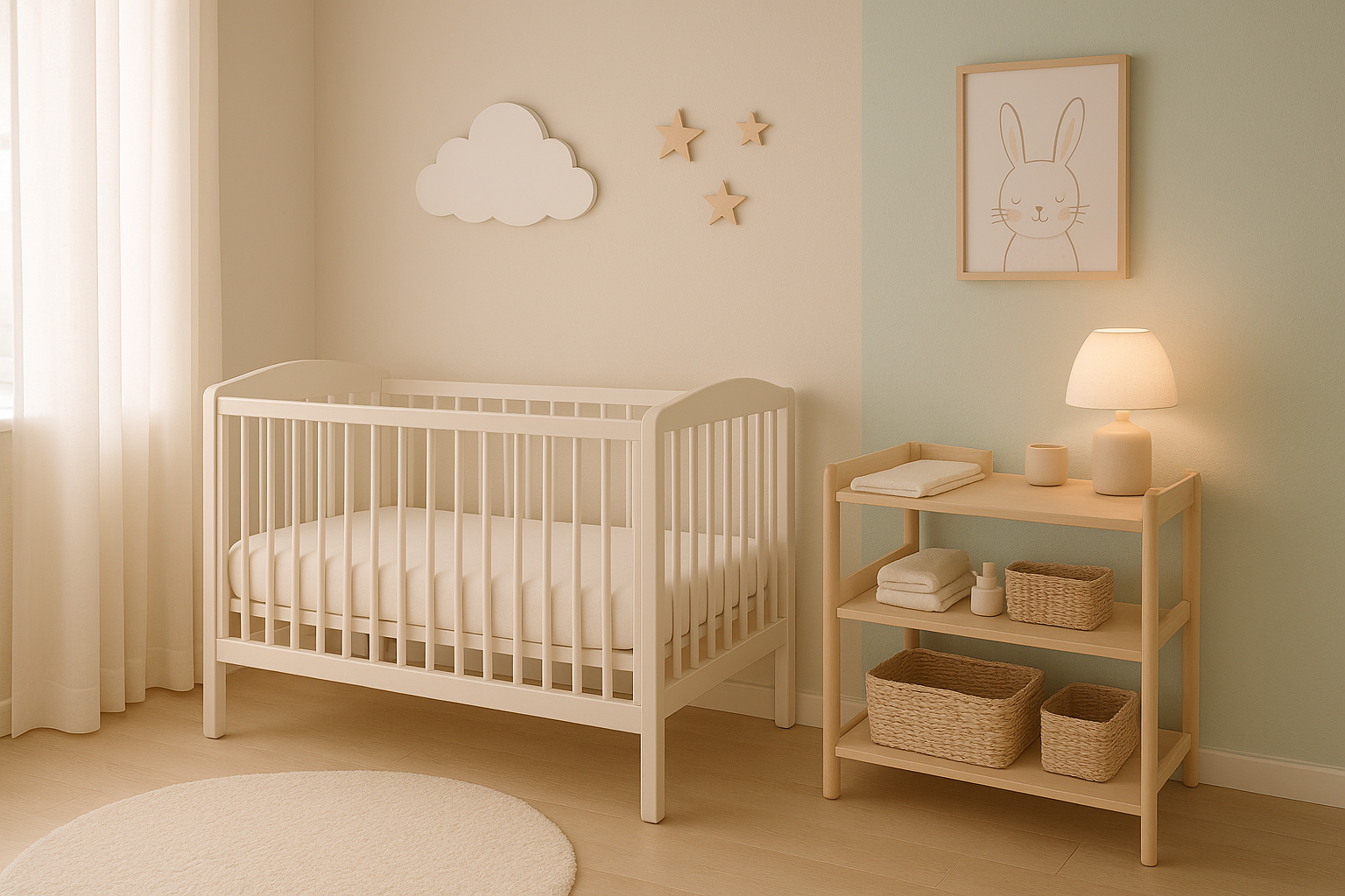 Lit sécurisé dans une chambre de bébé