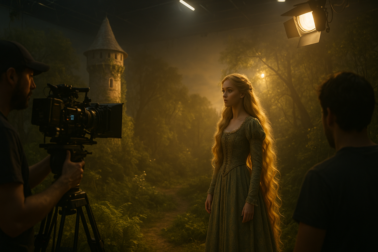 Scène enchantée style Raiponce live action