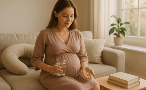 Une femme enceinte qui prend du paracétamol