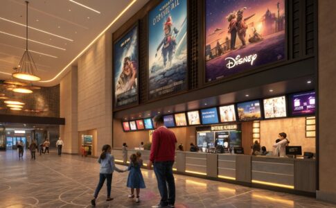 Des familles découvrant les remakes Disney live-action sur PlayVOD