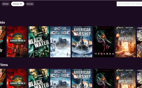 Rubrique Action de PlayVOD