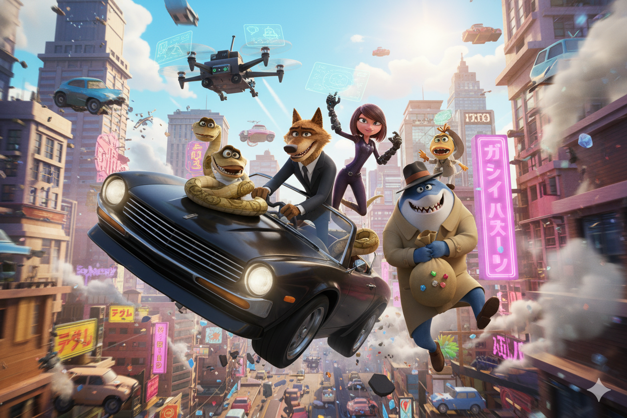 La bande des Bad Guys en pleine action