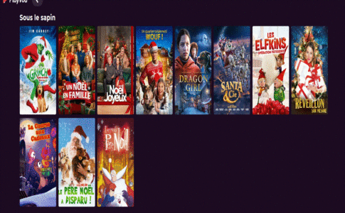 Des films de Noël sur PlayVOD