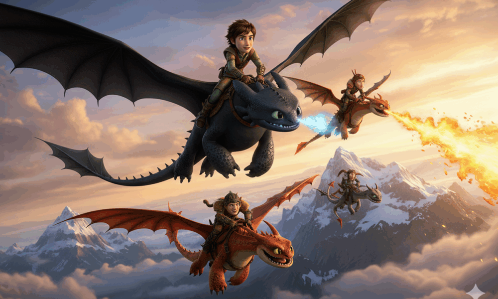 Illustration du film Dragons