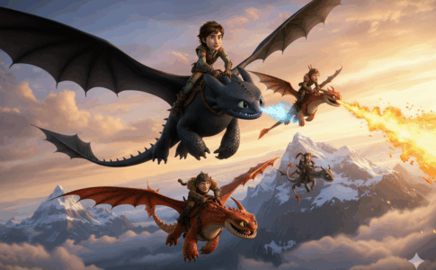 Illustration du film Dragons